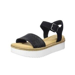 Clarks Womens 5 M Black Lana Shore Strappy Platform Sandals NIB KC1